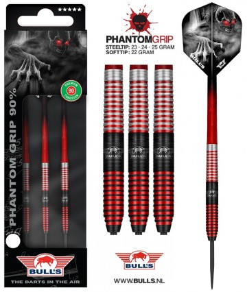 Bulls steeltip phantom grip 90 red totall