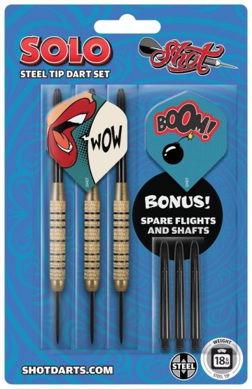 Shot value range solo steeltip darts set
